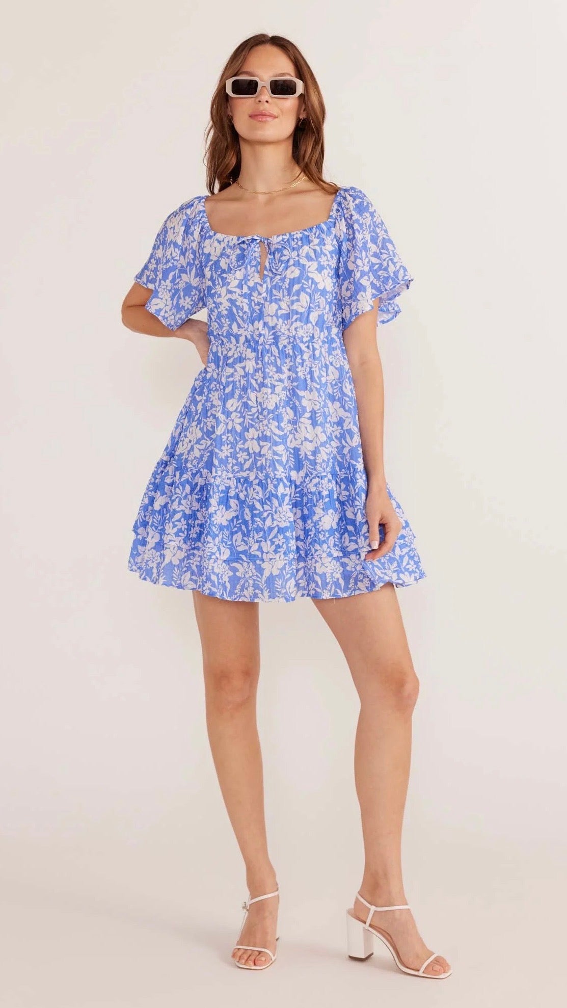 Waverly Flutter Sleeve Mini Dress The Rock Box Store Waverly Flutter Sleeve Mini Dress The Rock Box Store