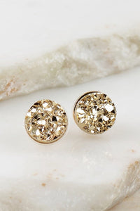 UBS041 Round Druzy Gold