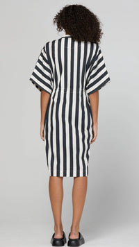 Shiro Shirt Dress Mono Stripe