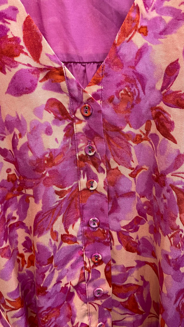 Louisiana Mid Slv Mini Dress Pink Delight