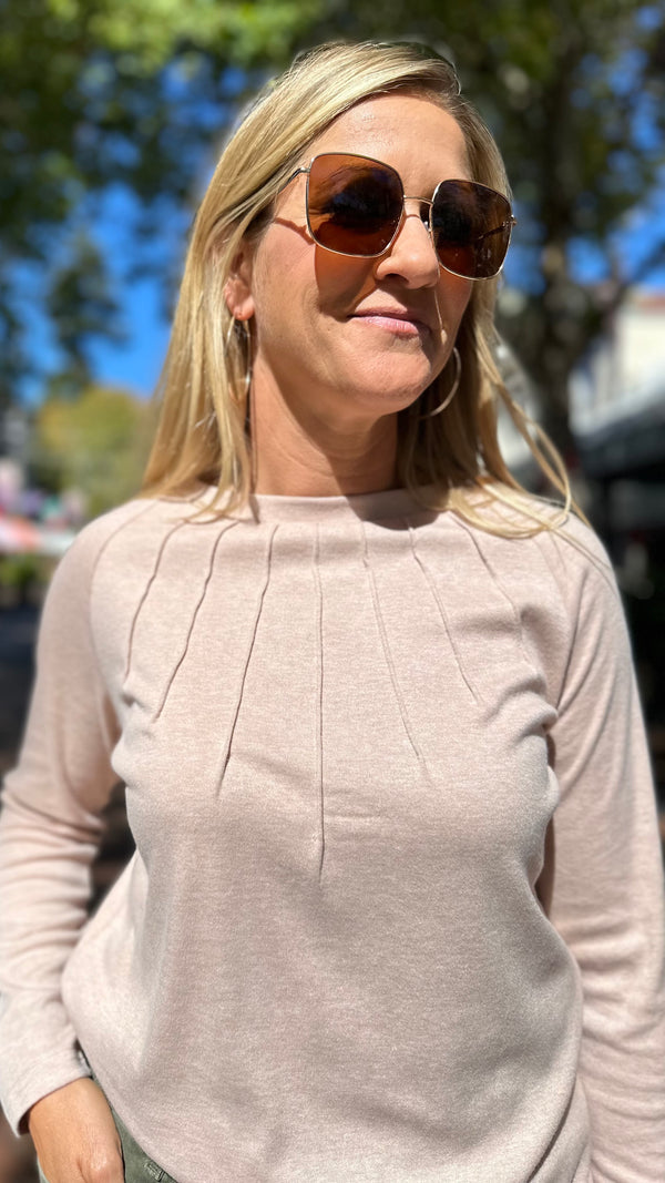 Bridget Raglan Sleeve Knit Top Oat