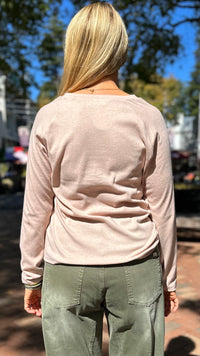 Bridget Raglan Sleeve Knit Top Oat