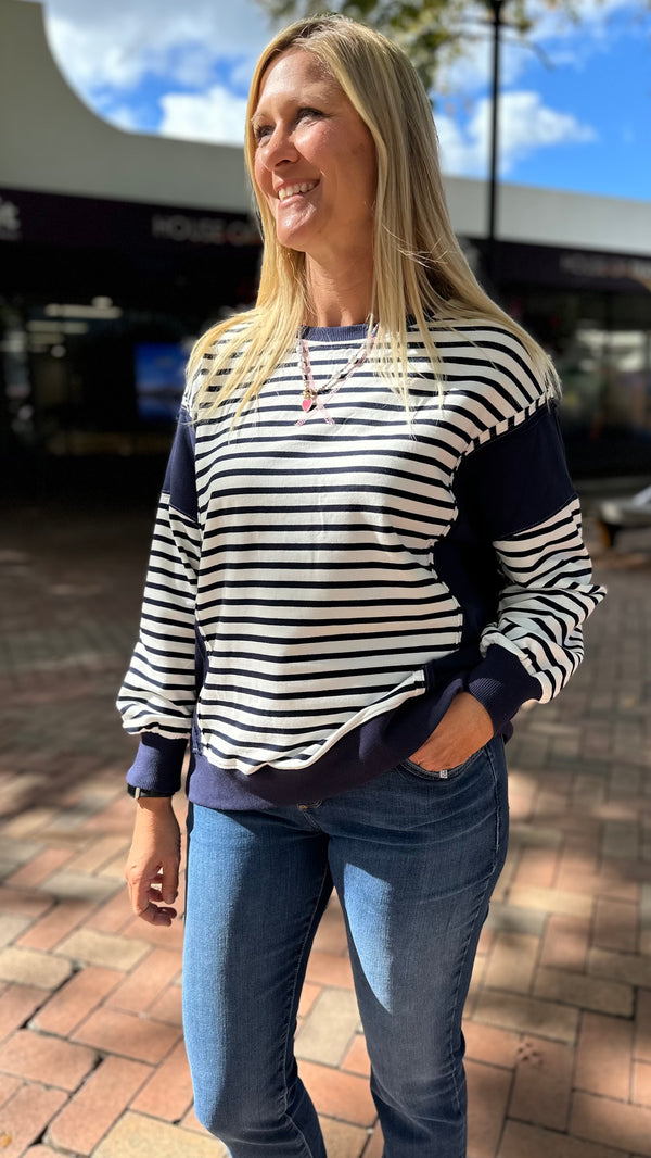 Long Beach Stripe Crew