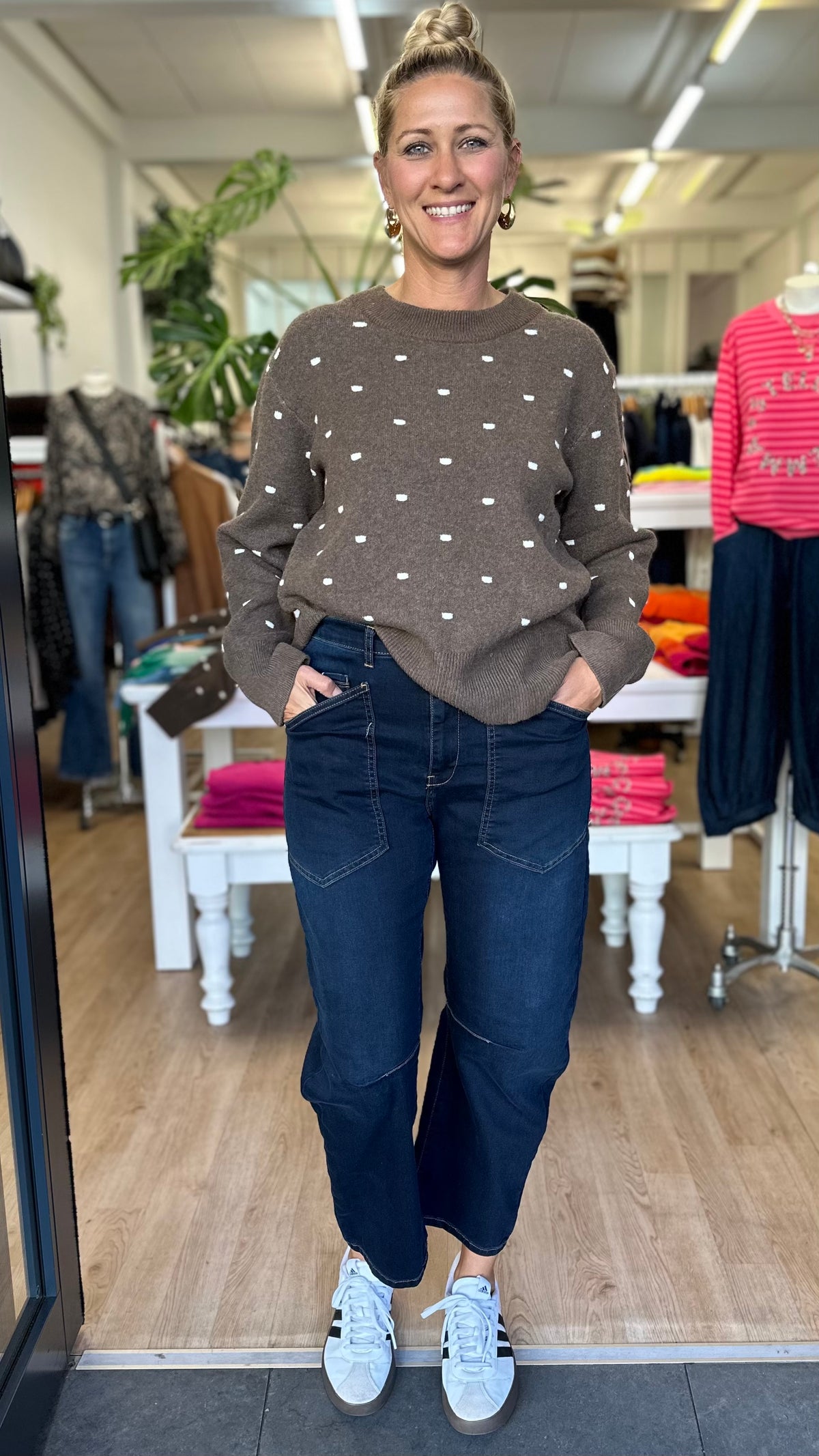 Chocolate Dot Sweater