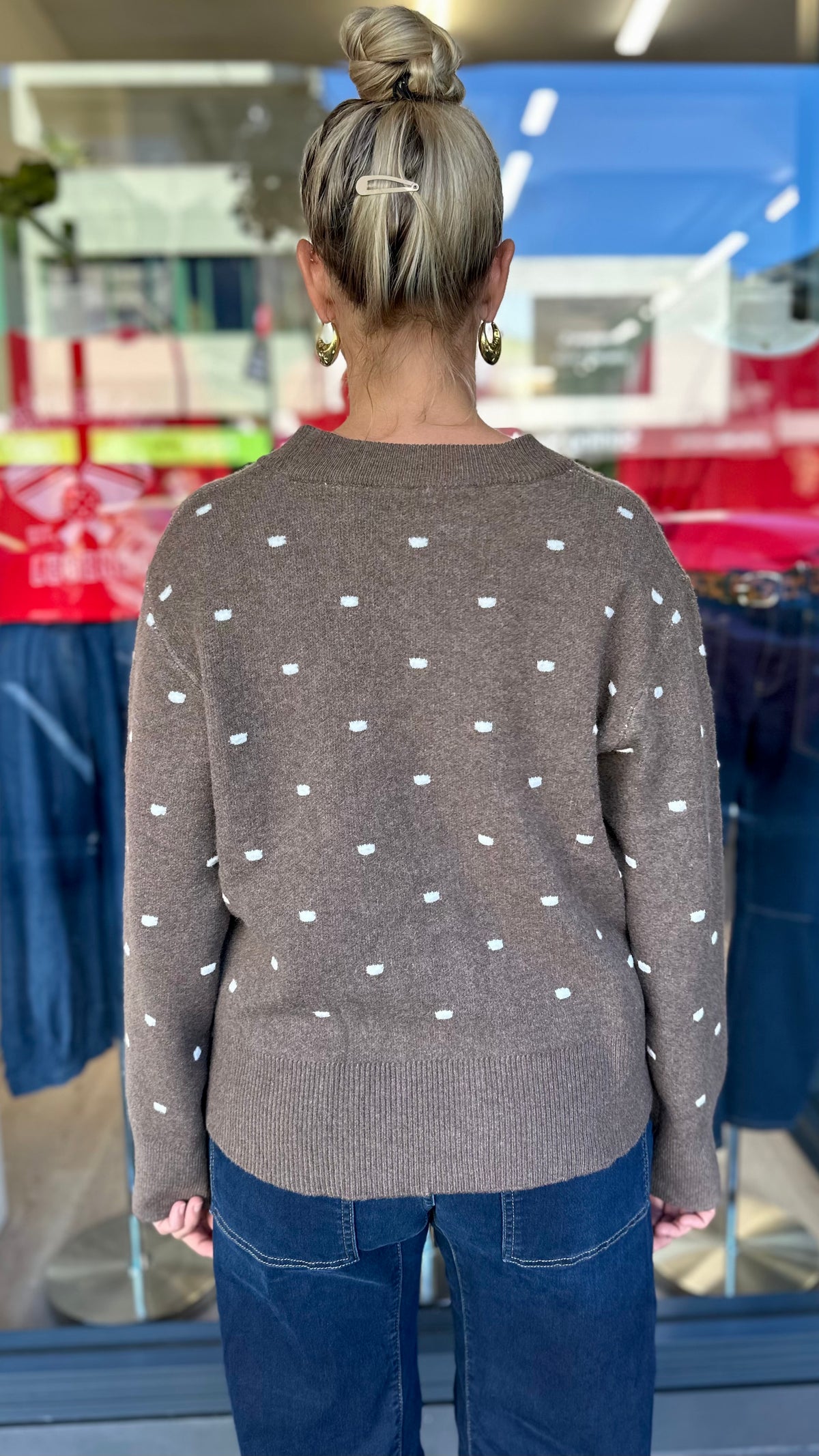 Chocolate Dot Sweater