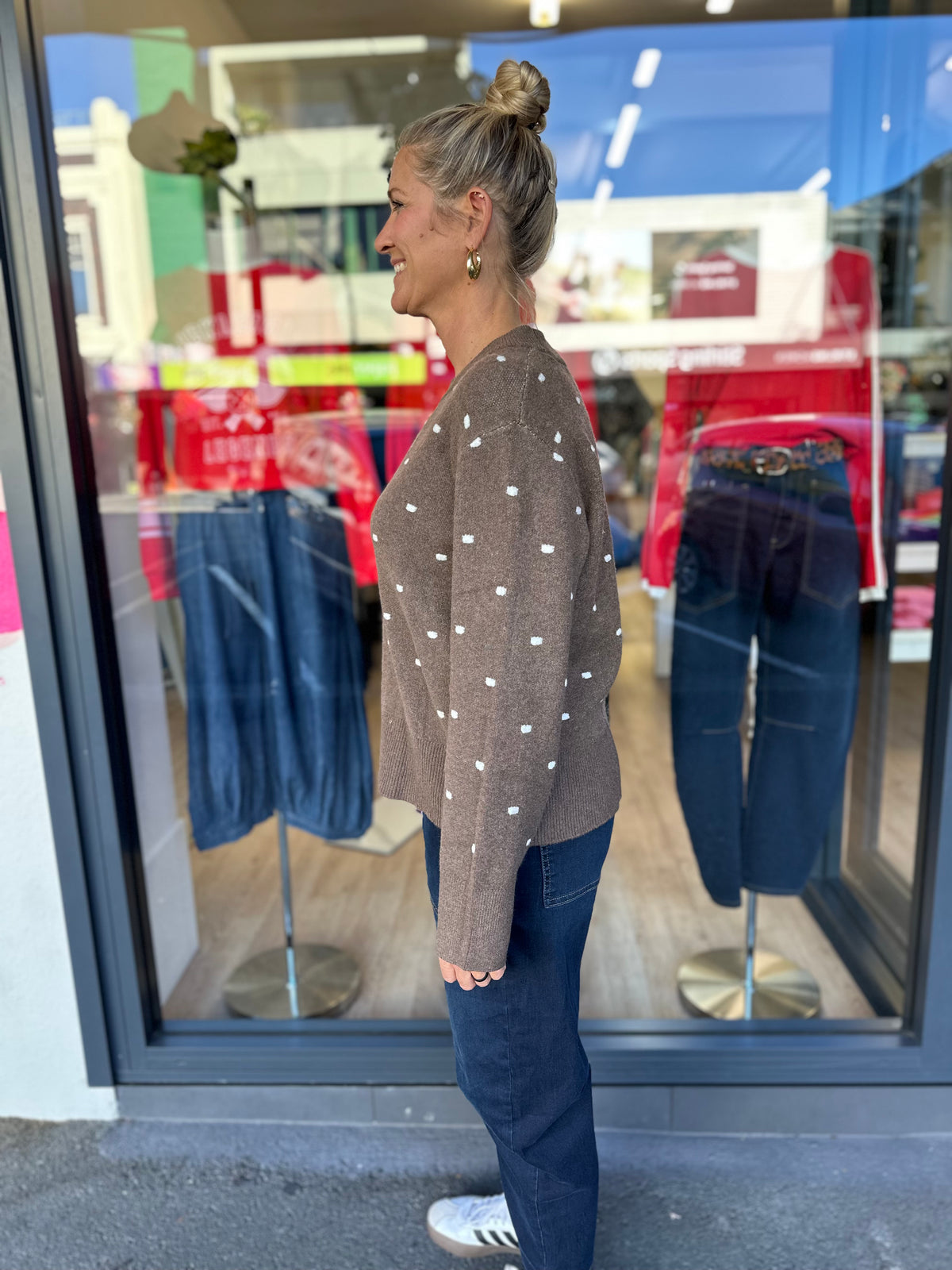 Chocolate Dot Sweater