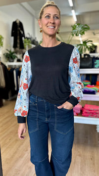 Riley Knit Top Floral
