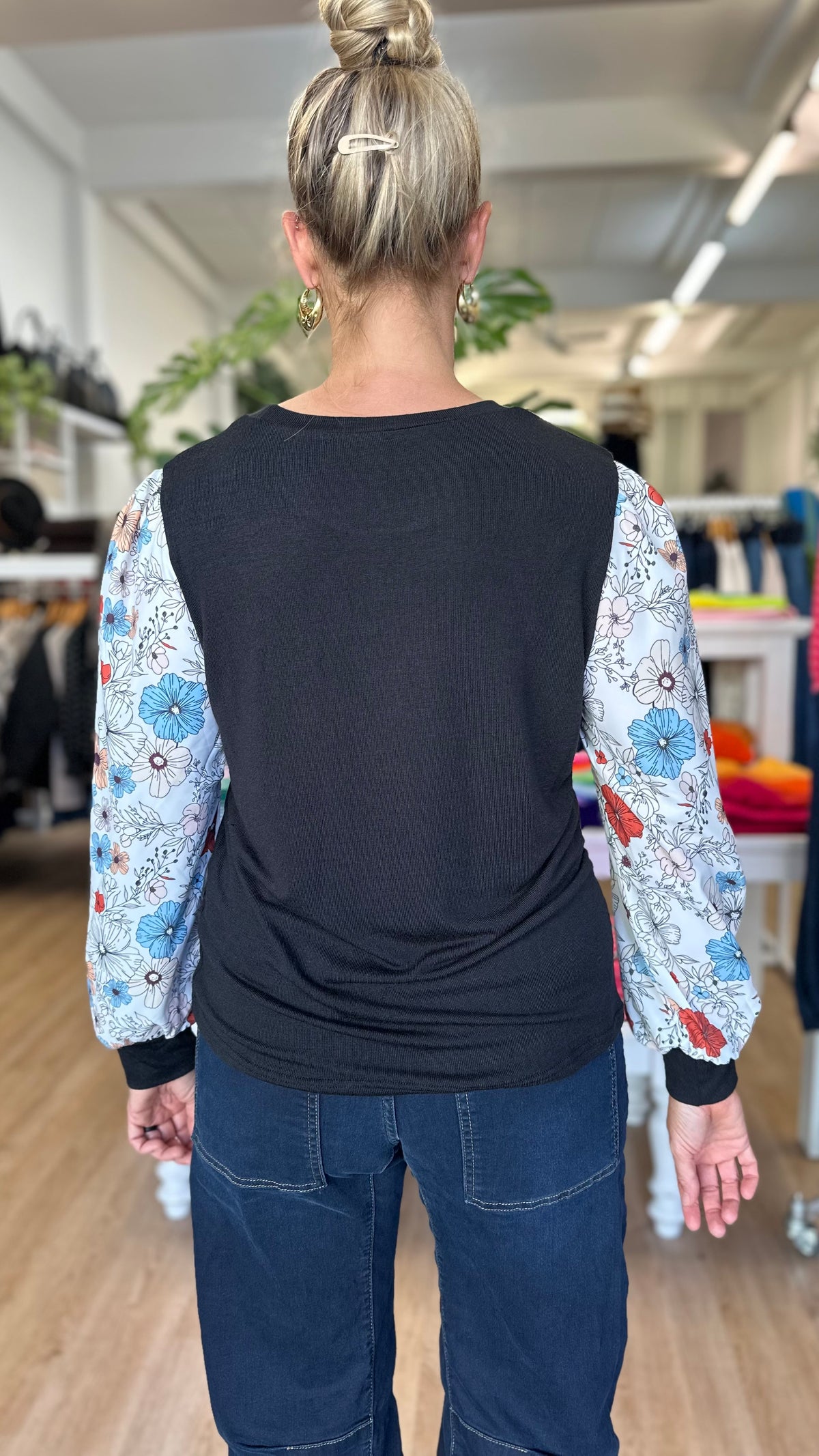 Riley Knit Top Floral