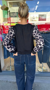 Riley Knit Top Animal