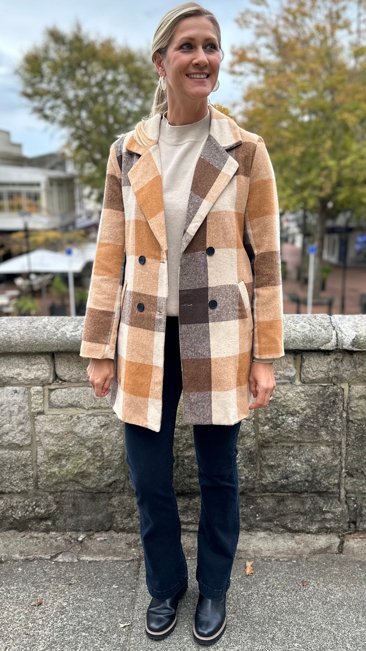 Autumn Luxe Plaid Coat