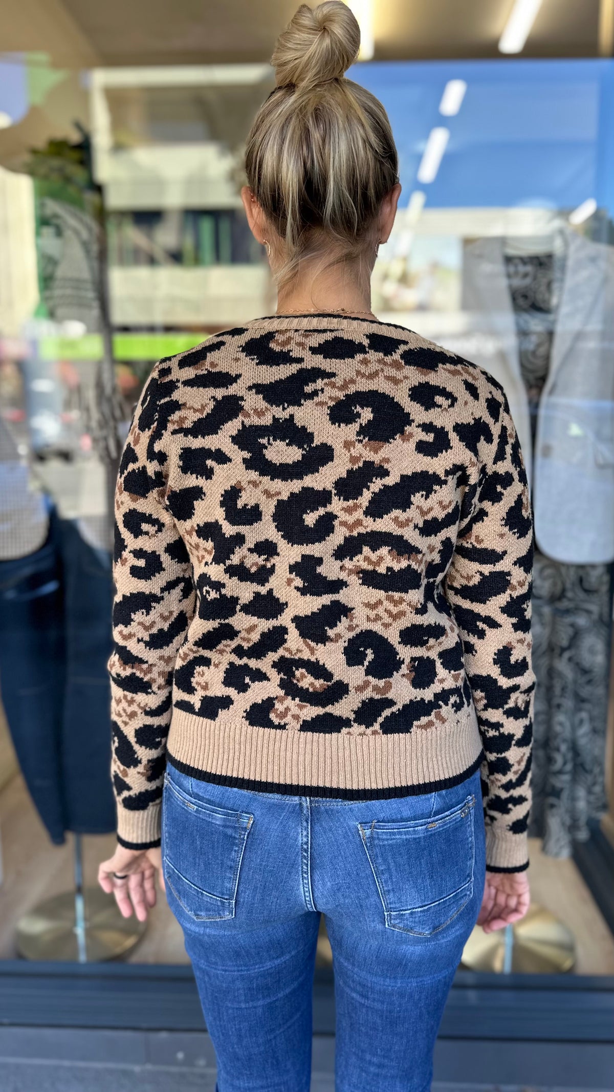 Tie Front Cardigan Animal