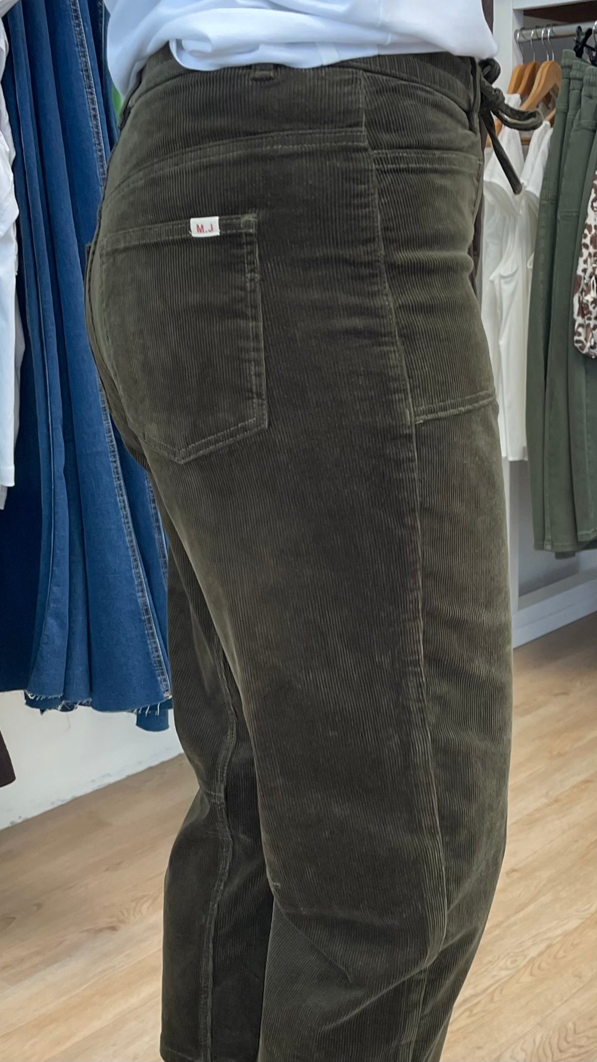 Monaco Leo Barrel Jeans Corduroy Forest Moss