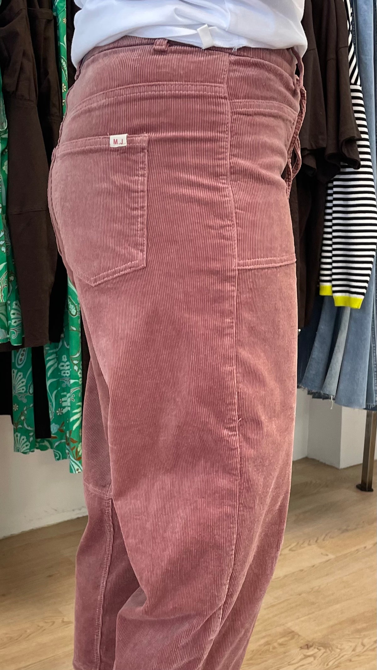 Monaco Leo Barrel Jeans Corduroy Dusty Pink