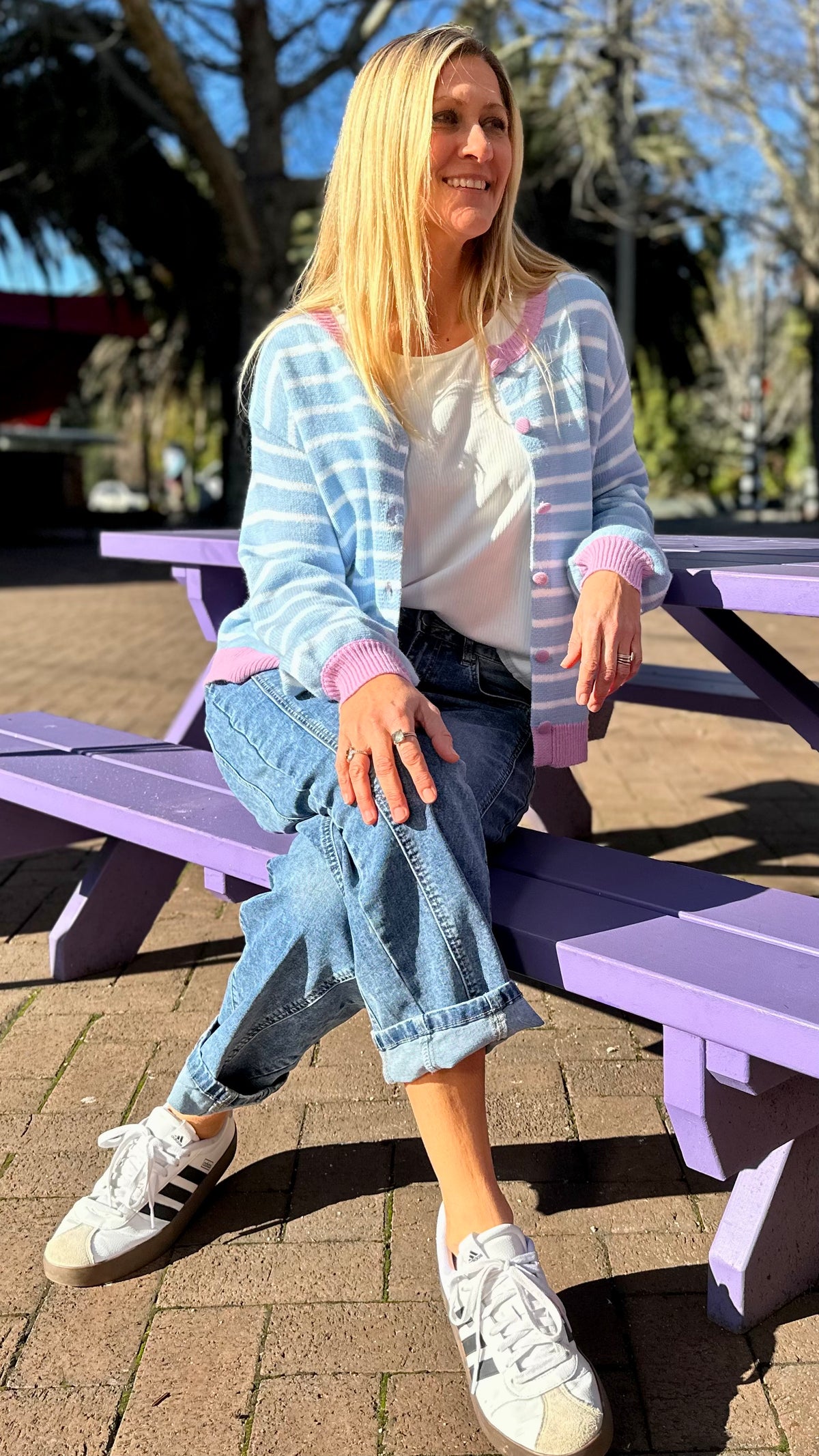 Poppins Contrast Knit Cardi