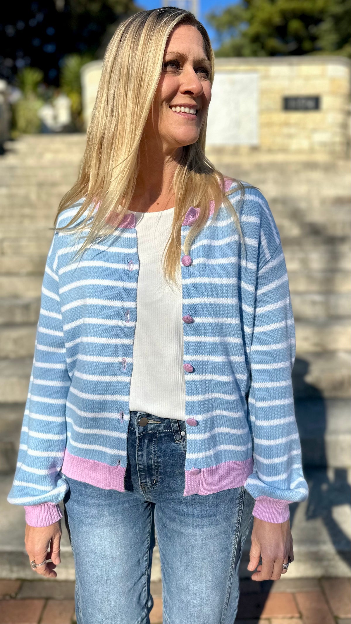 Poppins Contrast Knit Cardi