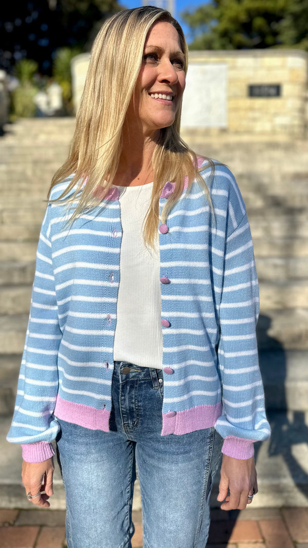 Poppins Contrast Knit Cardi