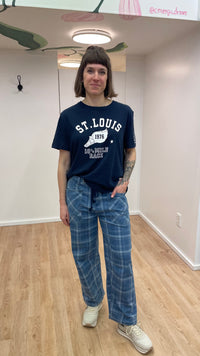 Plaid Drawstring Barrel