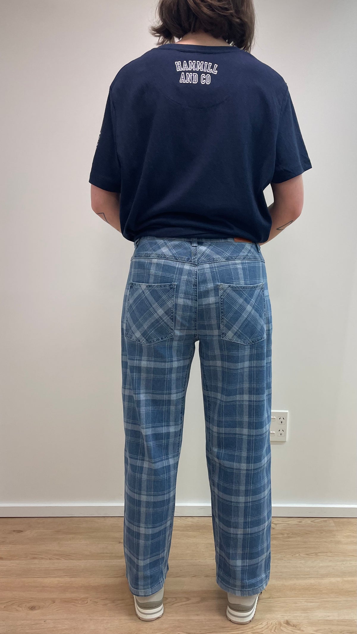 Plaid Drawstring Barrel