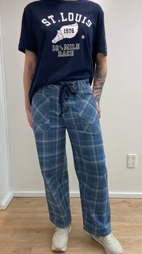 Plaid Drawstring Barrel