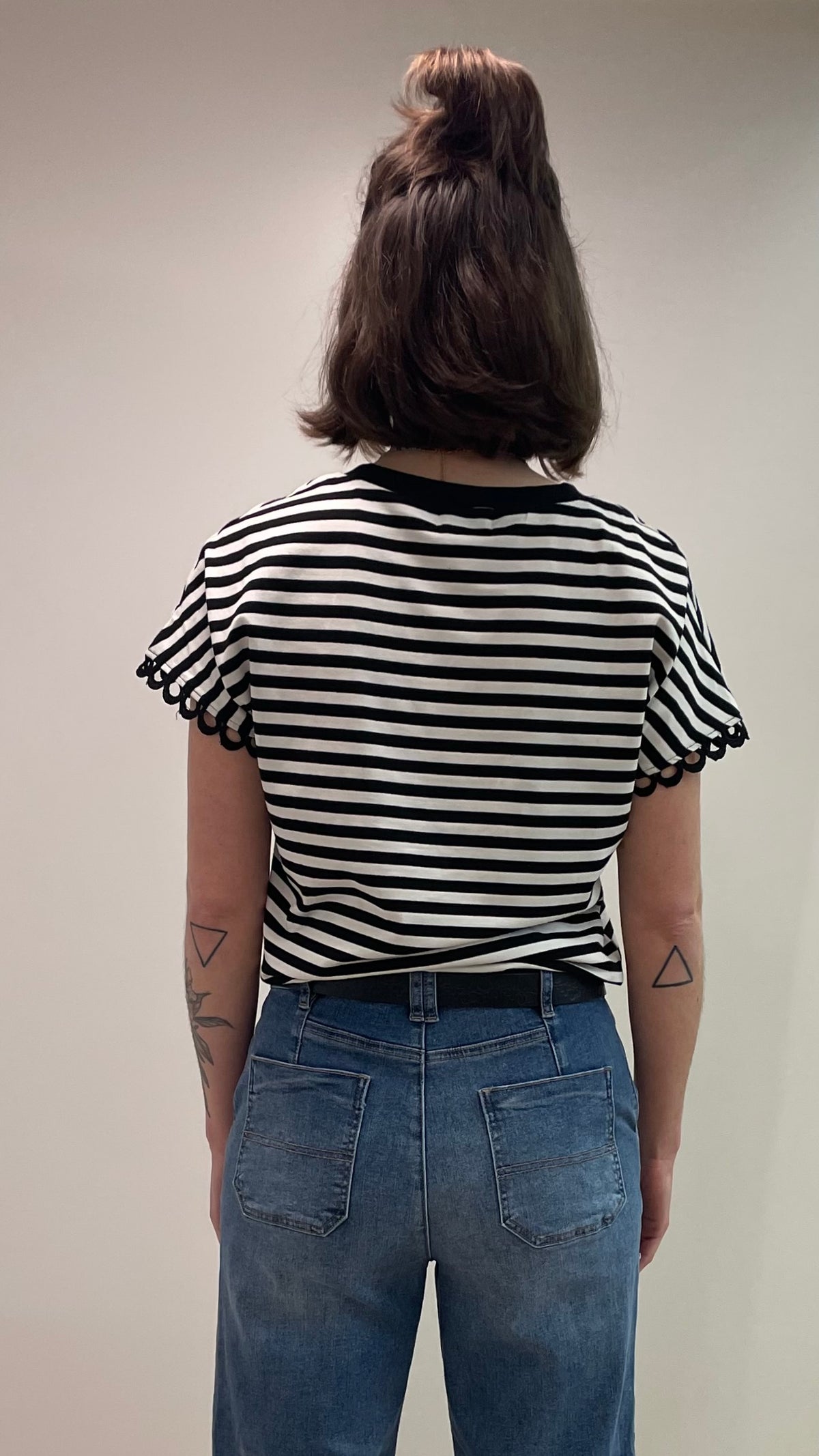 Sami Striped V Neck Top