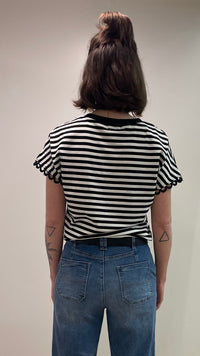 Sami Striped V Neck Top
