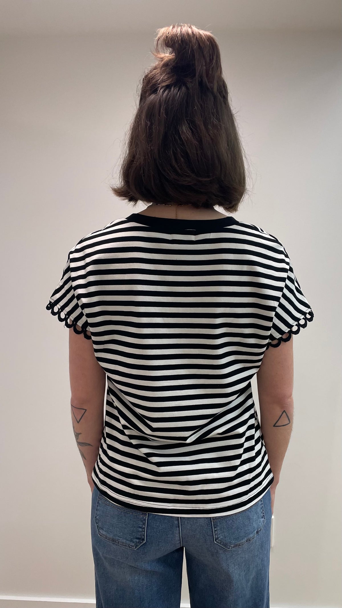 Sami Striped V Neck Top