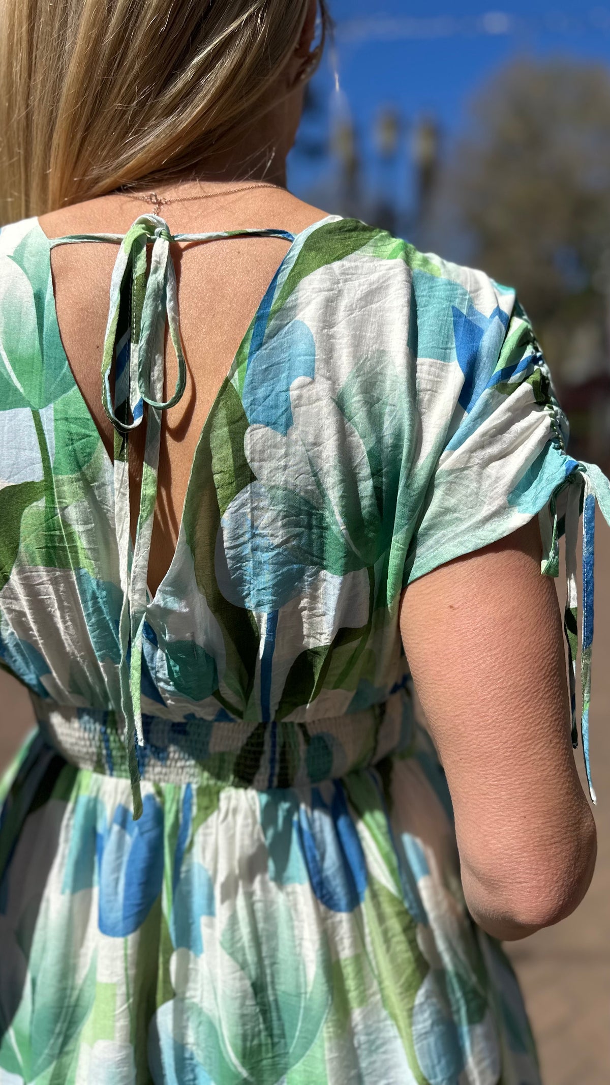 Jules Tulip Print Maxi Dress Blue Mix