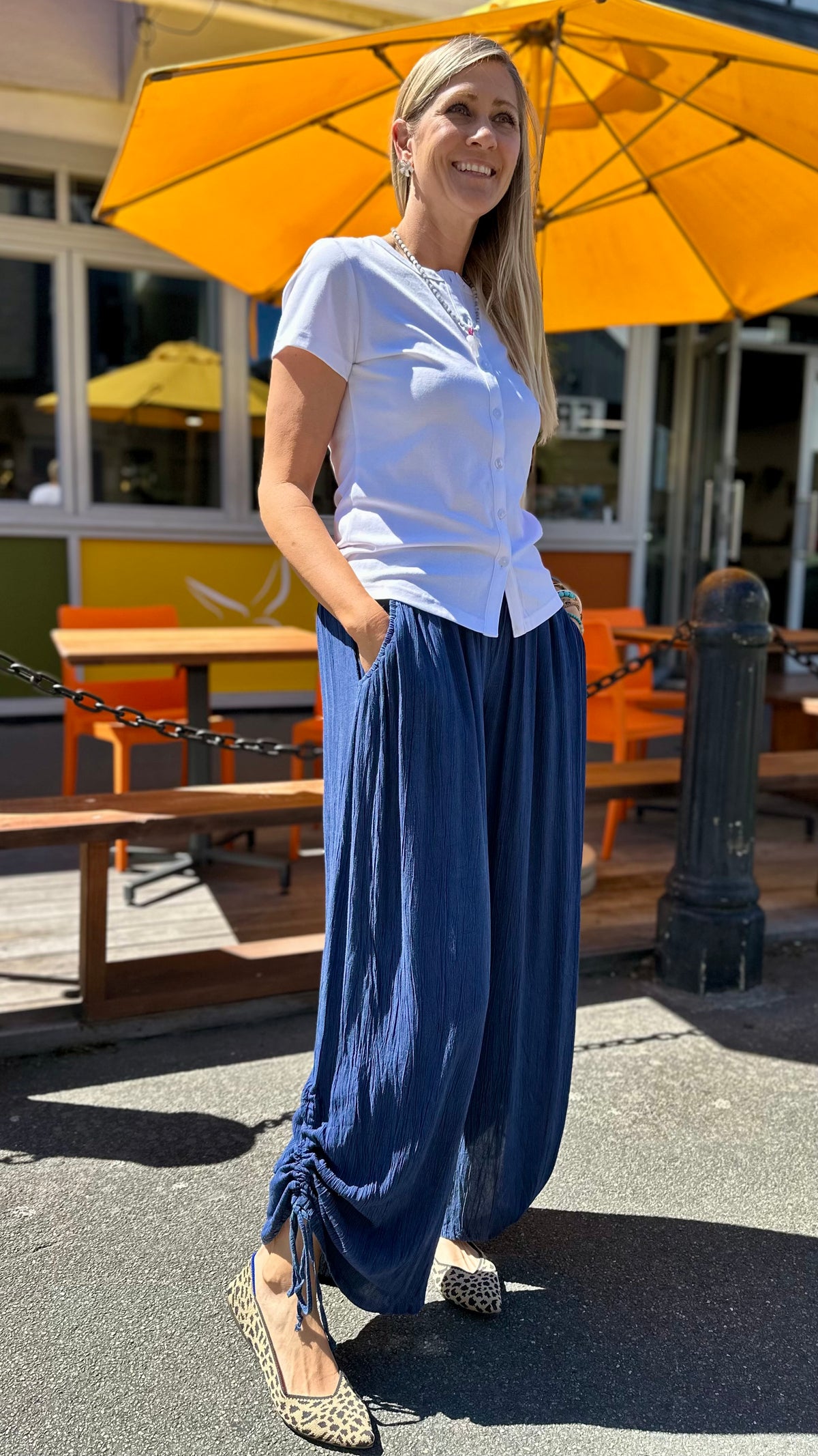 Baja Sinch Pant Navy Acid Wash