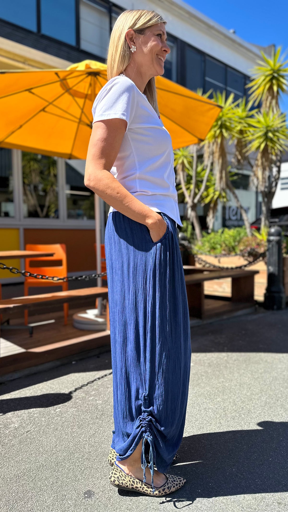 Baja Sinch Pant Navy Acid Wash