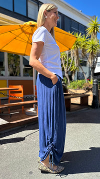 Baja Sinch Pant Navy Acid Wash
