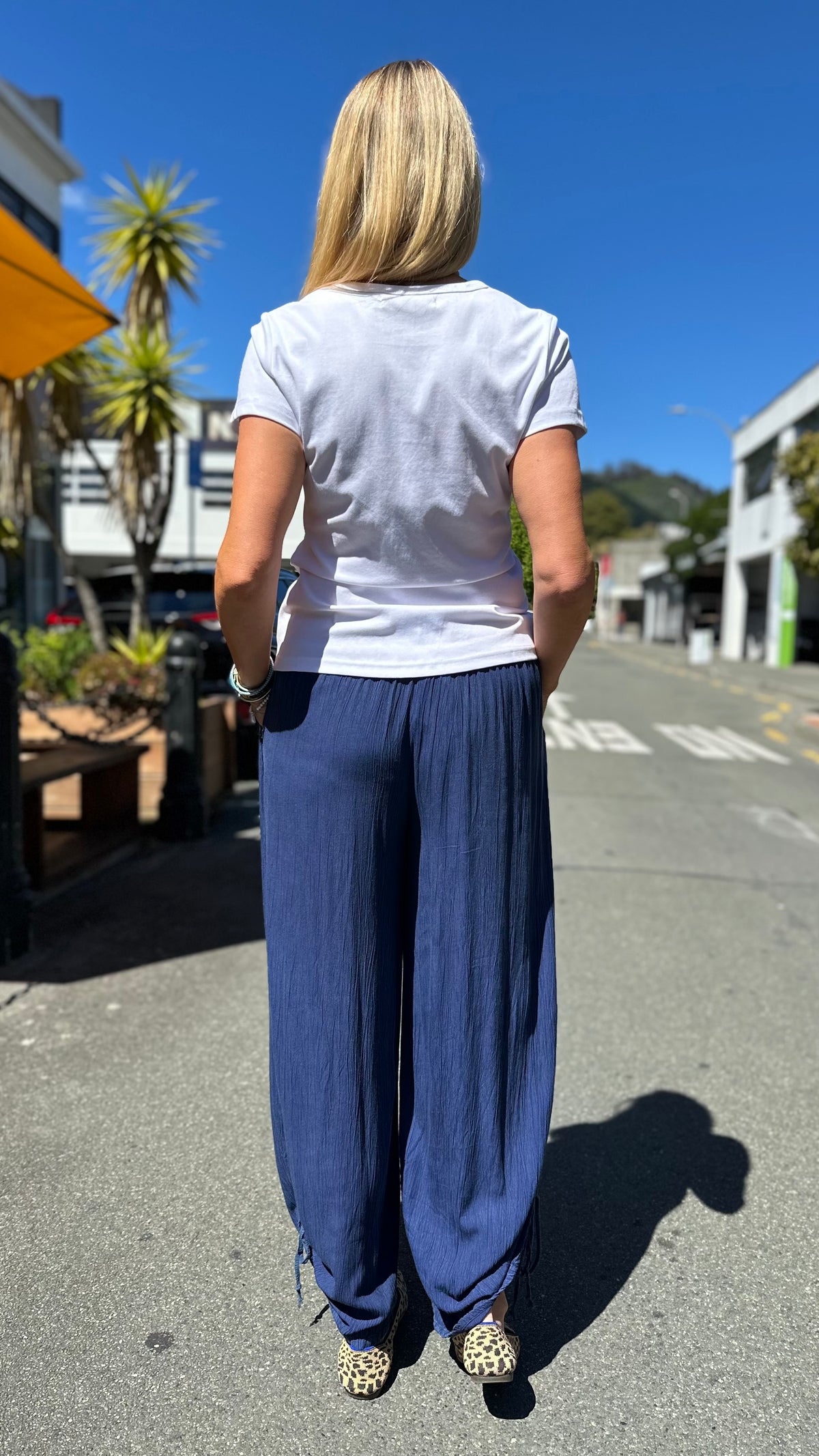 Baja Sinch Pant Navy Acid Wash