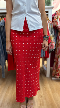 Rumi Polka Dot Skirt Red