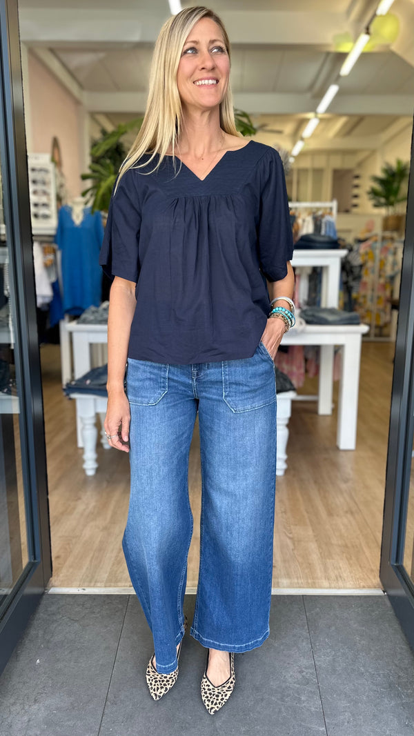 Freya Top Navy