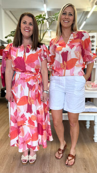 Coastal Maxi Dress Pink Peach