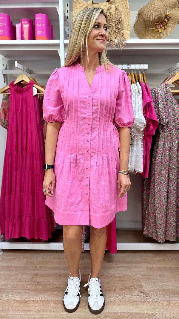 Indulgent Shirt Dress Bubblegum
