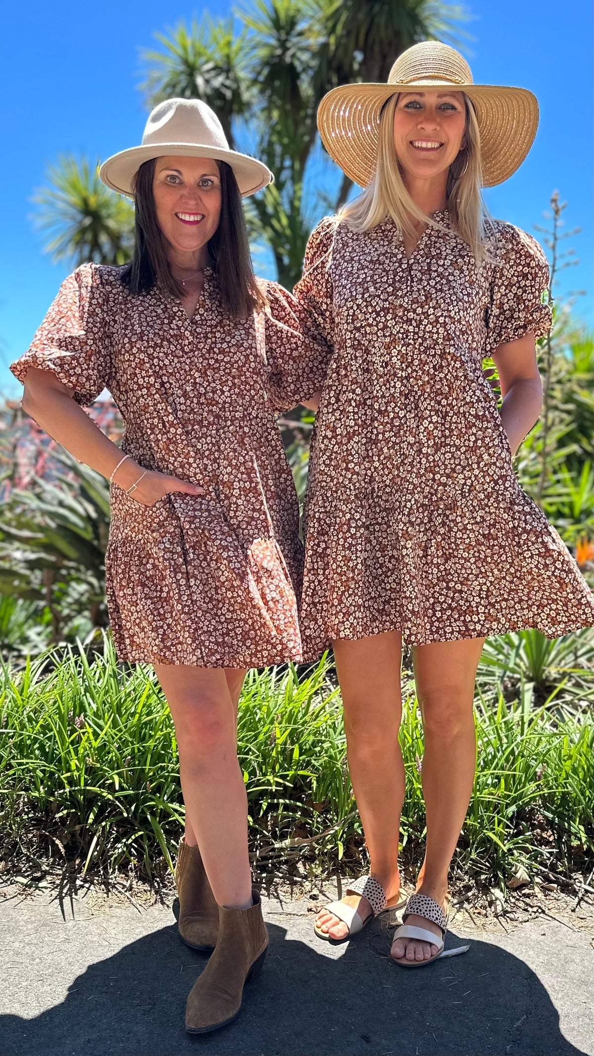 Reflective Mini Dress Caramel