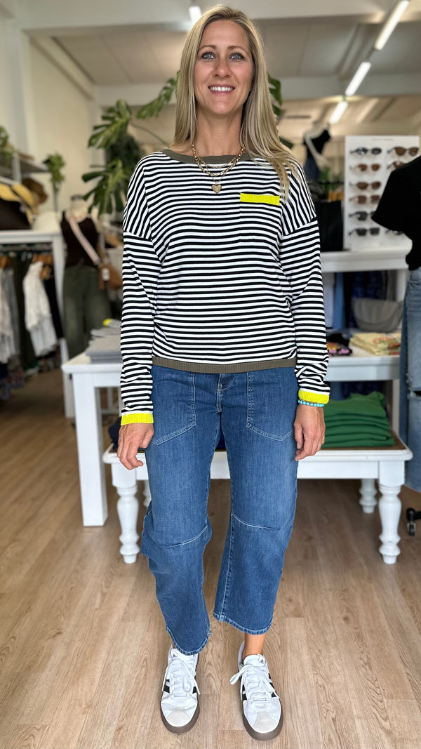 Street Pocket Jumper Black Lime