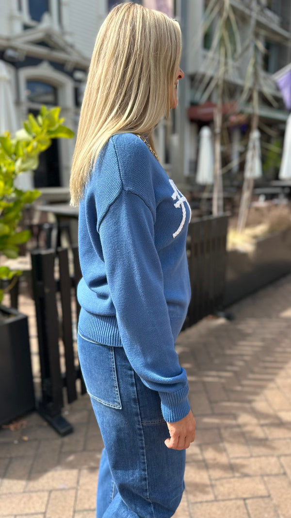 Howdy Knit Jumper Blue