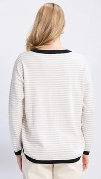 Street Jumper Beige Stripe