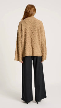 Liora Crop Cardigan Mocha