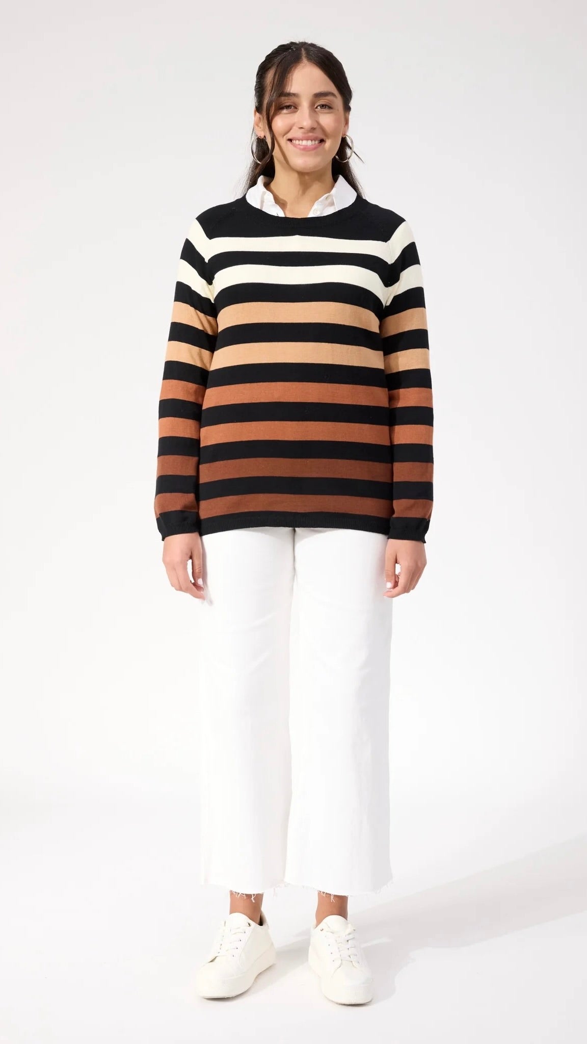 Vermont Stripe Jumper Black