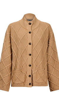 Liora Crop Cardigan Mocha