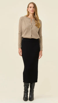 Juno Knit Skirt Onyx