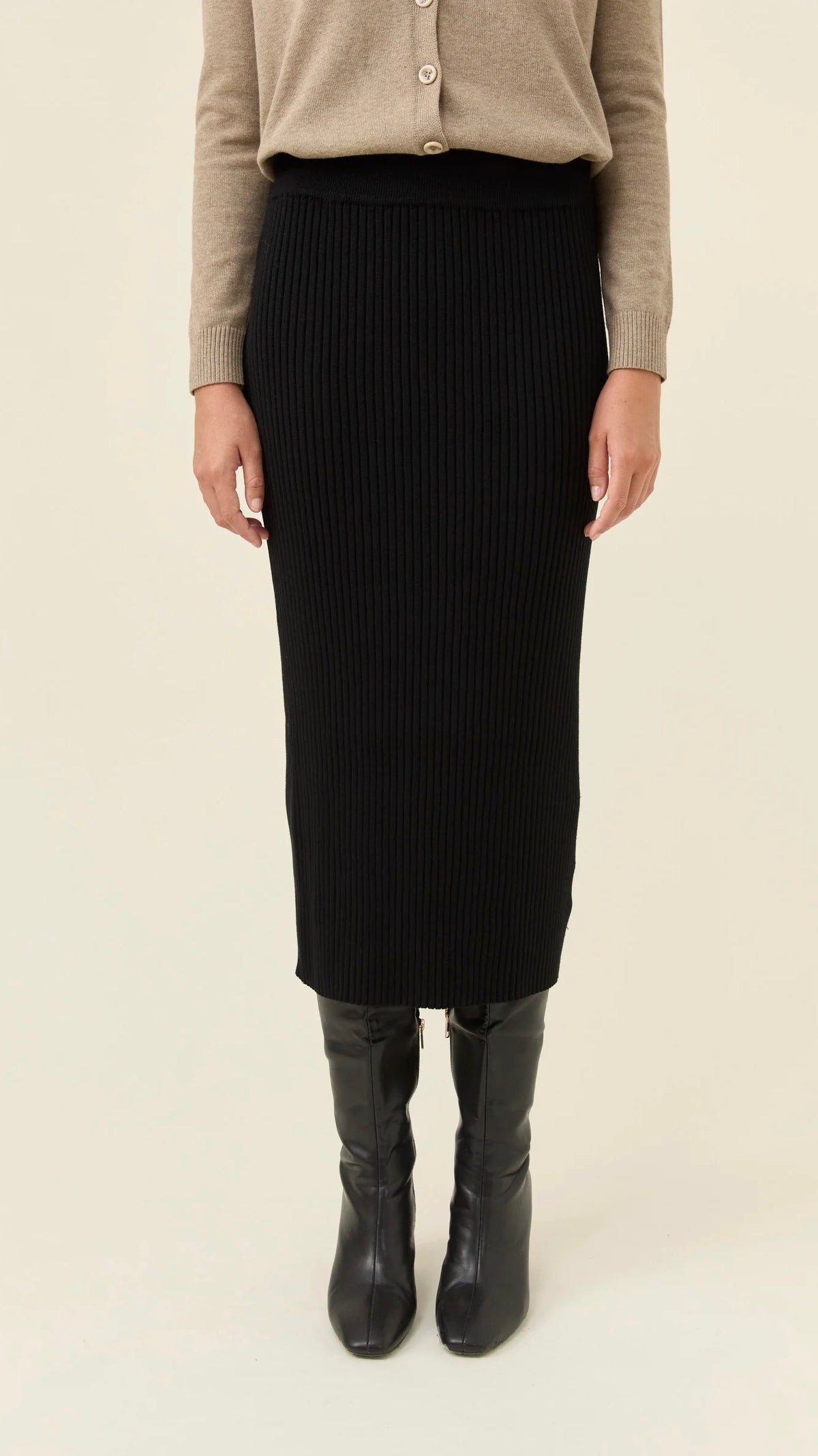 Juno Knit Skirt Onyx