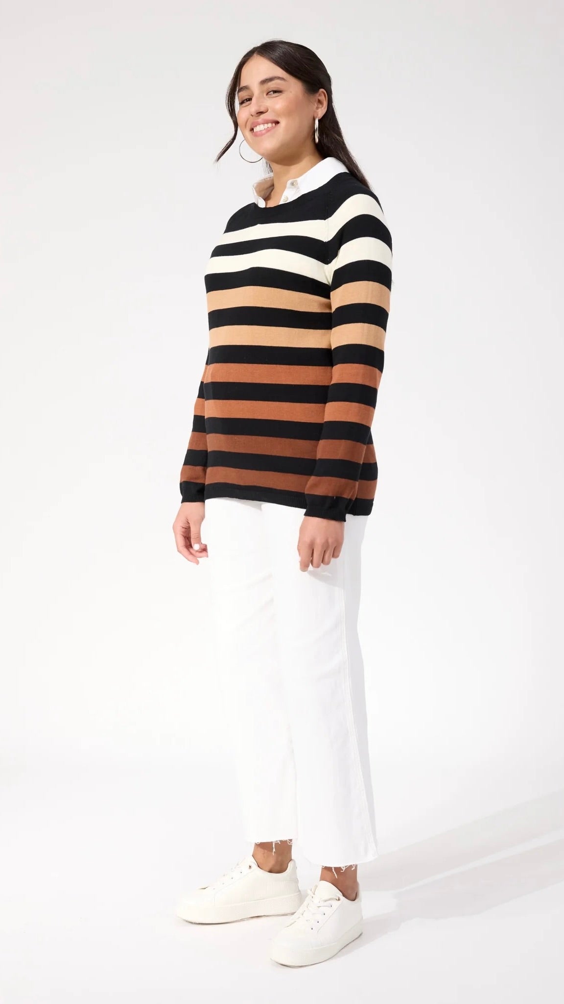 Vermont Stripe Jumper Black