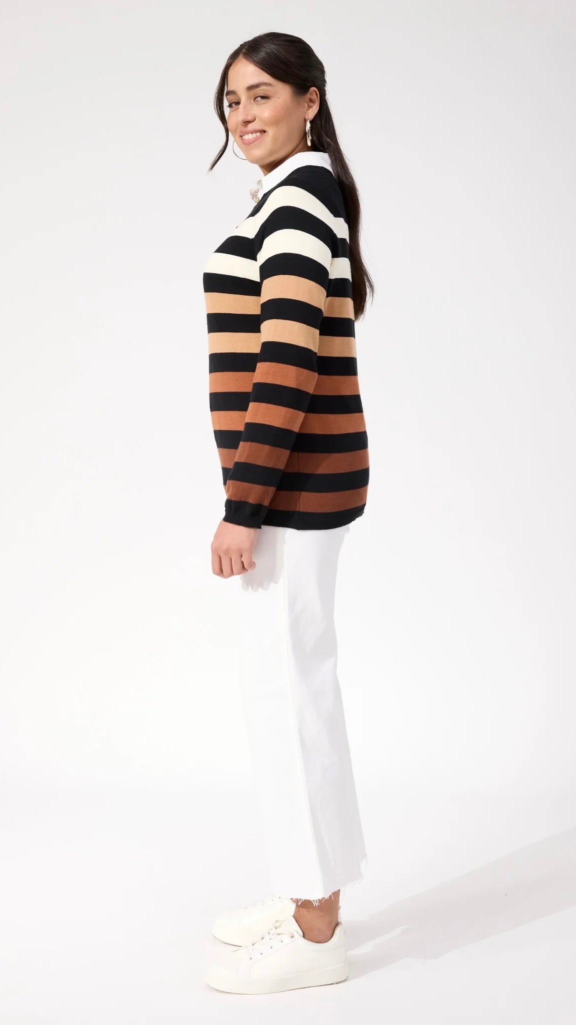 Vermont Stripe Jumper Black