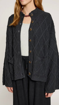 Liora Crop Cardigan Char