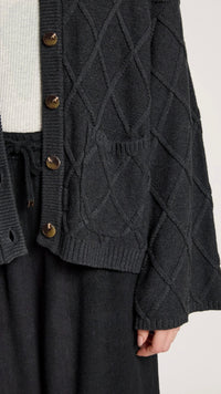 Liora Crop Cardigan Char