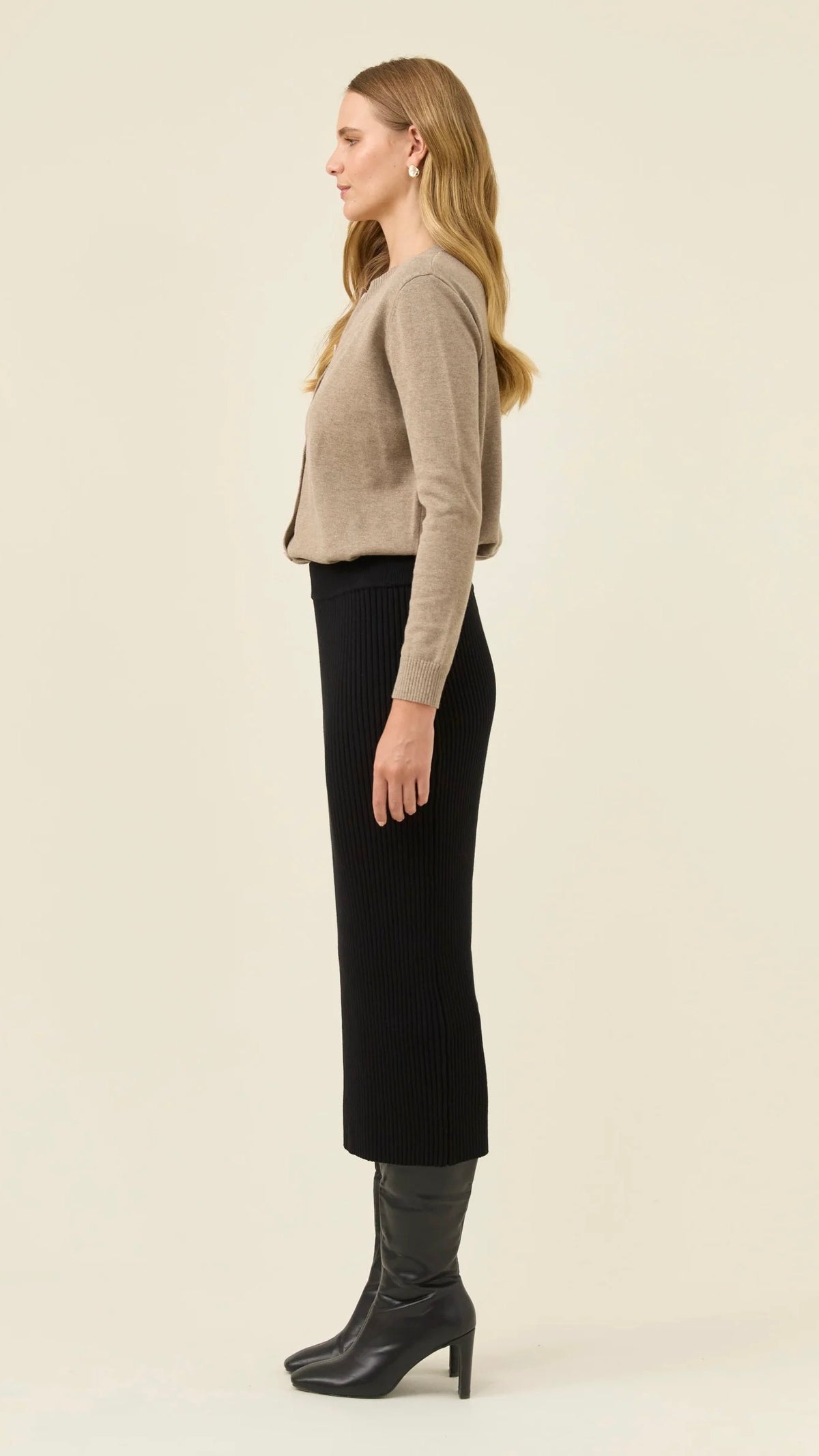 Juno Knit Skirt Onyx