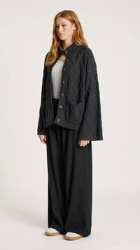 Liora Crop Cardigan Char